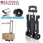 Folding Hand Truck Dolly Cart With 2 Wheels Luggage Cart Trolley Moving 70lbs