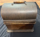 Antique Edison Cylinder Record Player With Crank With 15 Records - Tested Spins