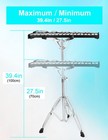 32 Notes Glockenspiel Bell Kit With 8   Practice Pad  Adjustable Height Stand   