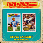 Throback Custom Football Card Duo Steve Largent Seahawks Tulsa Oilers Pre-rookie