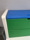Vintage Little Tikes Tykes Kid Child Size Toybox Toy Box Green Blue White Vguc