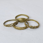 Group Of 4 Very Rare Viking Style Bronze Ring     Amazing Antique Artifact Jewelry