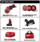 Milwaukee 2522-21xc M12 Fuel    3  Compact Cut Off Tool Kit Brushless Cordless
