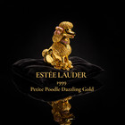 Estee Lauder 1999 Petite Poodle Dazzling Gold Empty Solid Perfume Compact