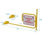 Zoro Select 22xw90 Rail Car Wheel Chock And Flag