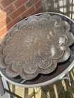 Indian Brass Tray Large Antique  60 5cm Read Ganesha Ganesh