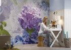 Purple Flowers Wall Mural Otaksa Floral Wallpaper For Bedroom Living Room Decor