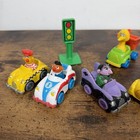 Vintage Playskool Sesame Street Die Cast Cars Lot Of 9   Accessories   1980   s
