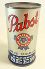 Vintage Nos Pabst Blue Ribbon Export Keglined Display Empty Beer Flat Top Can