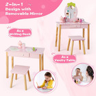 Kids Vanity  Strawberry Themed Princess Makeup Vanity Set For Little Girls  Real