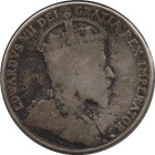 1910 Canada 50 Cents Silver Coin  Edwardian Leaves  km  12a 