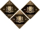 Somalia  Coins Set  7  3 Coins  Proof  Enamel  Gilded  2013