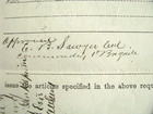 Civil War 1st Vermont Cavalry Colonel Eward B Sawyer Signed Requisition