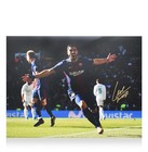 Luis Suarez Signed Barcelona Photo Framed Arms Out Celebration