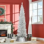 7ft Unlit Slim Artificial Christmas Tree Realistic Branches   390 Tips White