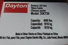 Dayton 35kt39 4 000 Lb Load Capacity Manual Mobile Post-lift Table