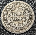 1848 Seated Liberty Silver Half Dime 5c -  Ships Free 
