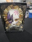 Vtg Masquerade 6  Ceramic Face Masks  Hanging Wall Art Mardi Gras Carnival Decor