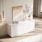 Modern White Buffet Cabinet 4-door Storage Sideboard For Dining Room 59 