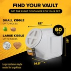 Gamma2 Vittles Vault Stackable 60lb Dry Pet Food Storage Container W sealing Lid