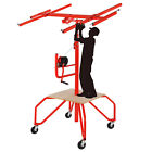 11ft Drywall Lift Panel Hoist Jack Lifter Plasterboard Sheet Rolling W footboard