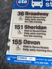 City Of Chicago Cta  Metal Sign 18 X 24 Bus Two Sided Devon Broadway Sheridan