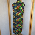 Colorful Long Line Vest Jacket Open Front Size Small Artsy Unique