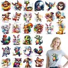 30 Pcs Cute Funny Animal Iron-on Transfers For T-shirts  Diy Decor  Heat Transfe