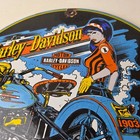 Vintage Harley Davidson Motorcycles Sign - Biker Babe Gas Pump Porcelain Sign