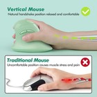 Micropack Ergonomic Vertical Wireless Mouse  Silent Cordless Mouse With Usb-a   
