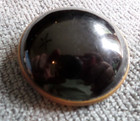 Large Vintage Antique Celluloid   Metal Black Button