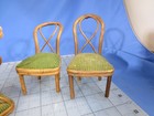 Antique  Thonet Style Bentwood Dollhouse Furniture Miniature 4 Chairs   Table
