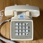 Vintage At t Bell System Telephone Touchtone Desk Western Electric Beige Cream