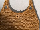 Authentic Artisan Handwoven Rattan Purse   Boho Handcarry Bag   Made In Bali