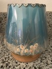 Exquisite Butterfly Lamp Shade Paired Wood Lamp-india  Van Briggle Era Style
