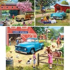 Bits And Pieces 3 Jigsaw Puzzle Set - 500 Piece Puzzles Adults - Vintage Cars