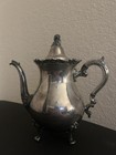 Antique Victorian Silverplate Tea coffee Pot Teapot W  Lid   Rose Wallace Silver