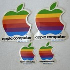 Vintage Original 1980s Apple Macintosh Computer Logo Rainbow Decal Stickers