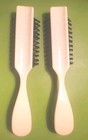 Vtg New Unused Unbranded  Hair Brushs Set Of 2 Nylon Bristles 7 5  Cream 