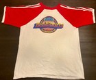 Retro Vintage Atari Lot 1982 Real Sports Red   White T-shirt   Blue Duffel Bag
