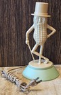 1950s Planters Mr  Peanut Coin Bank   Light Advertising Collectible W  Mint Base