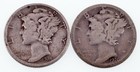 Lot Of 2 Mercury Dimes  1924-s And 1926-s  In F - Vf Condition  Natural Color