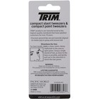 Trim Compact Slant Point Stainless Steel Tweezers  2 Ct