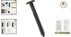 3  Fully Threaded Tuxedo Gray Vinyl Shutter Screws - 12 Pack For Secure Fittings