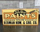 Vintage Industrial Pee Gee Paints Metal Tacker Sign Advertising Rebman Hardware