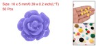 50pcs Dark Purple Resin Rose Flower Beads 10mm Flatback Flower Charm
