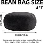 4ft Big Bean Bag Chairs For Adults Bean Bag With Filler Included Memory Foam