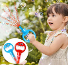 32 Hole Smiling Face Bubble Stick With Bubbles Refill Children s Bubble Wand Toy
