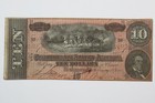 1864  10 Confederate States Of America - Richmond T-68 - Csa Civil War Currency