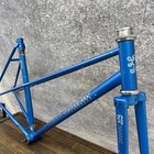 Vintage Peugeot Mixte Road Bike Frame 51cm France 27in Carbolite 103 Blue 123mm